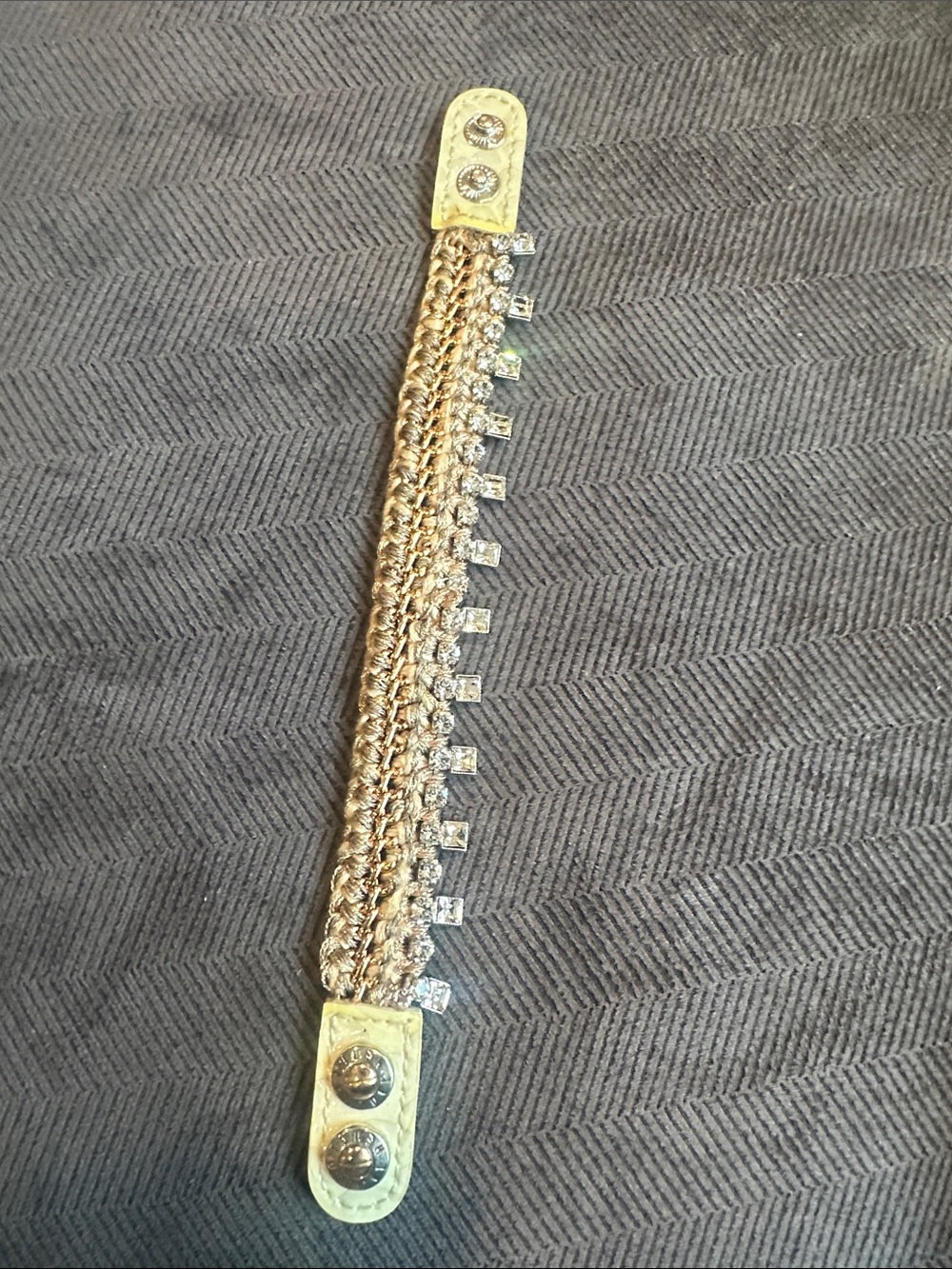 Henri Bendel Gold Chain and Rhinestone Multi-Strand Bracelet - Women's Accessory